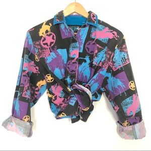 VTG Loneroo by Roper Rodeo Cowgirl Western Shirt